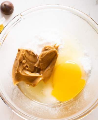 ingredients needed for 3-Ingredient Peanut Butter Blossom Cookies