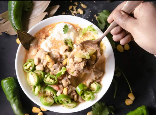 eating Best White Chicken Chili Recipe Ever