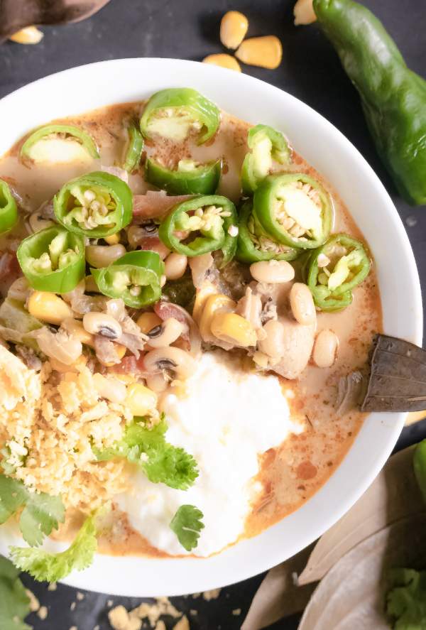 Best White Chicken Chili Recipe Ever with fresh Jalapeno