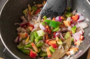 cooking veggies