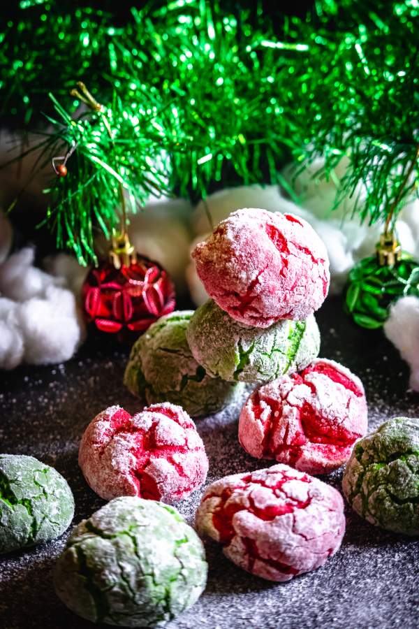 Christmas Crinkle Cookies