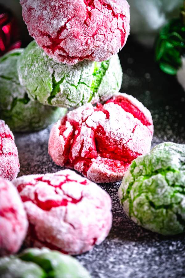 Christmas Crinkle Cookies