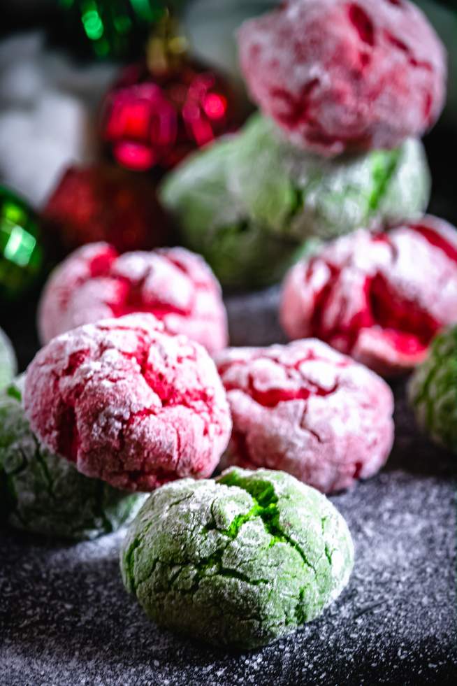 Christmas Crinkle Cookies