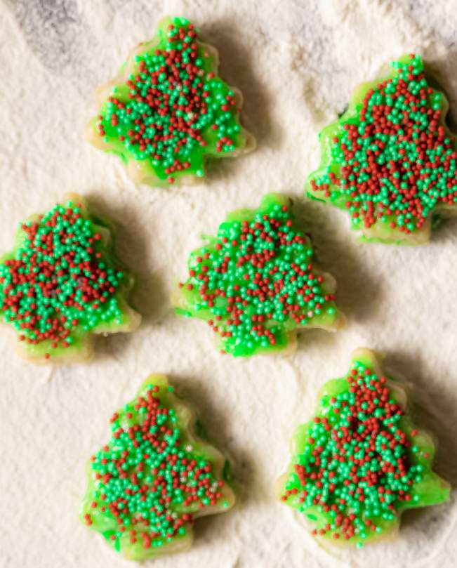 Eggless Christmas Tree Sugar Cookies for christmas