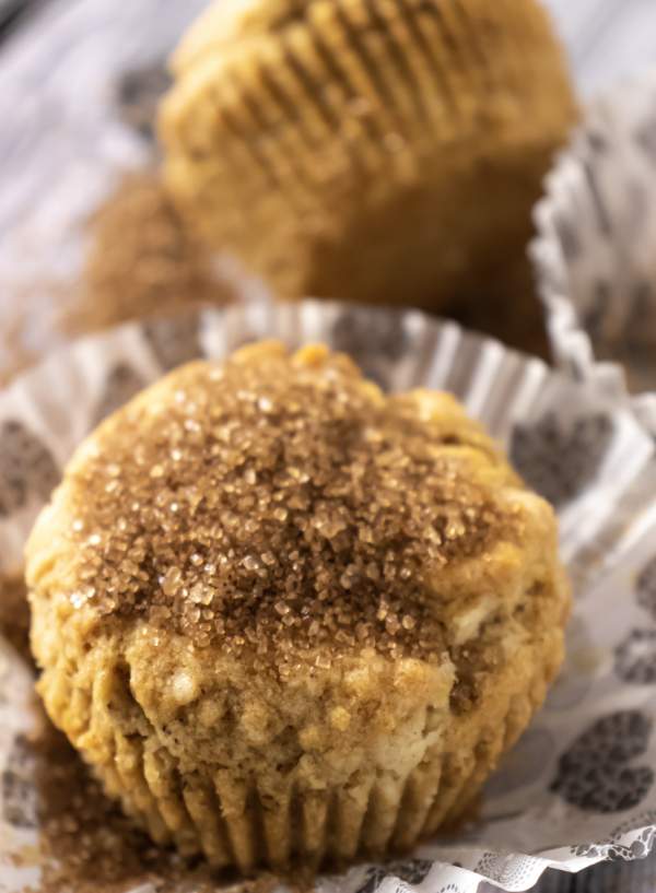 Gingerbread Muffins  with the first one in focus and second one slightly kept turned down